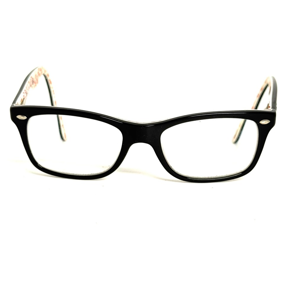 Ray-Ban‎ RB 5228 5014 Black Red Script Logo Eyeglass Frames 50-17-140